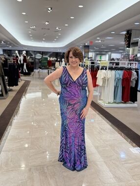 R&M Richards Sequined Gown, 12